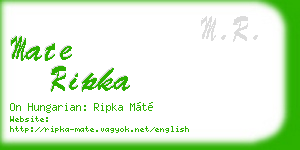mate ripka business card